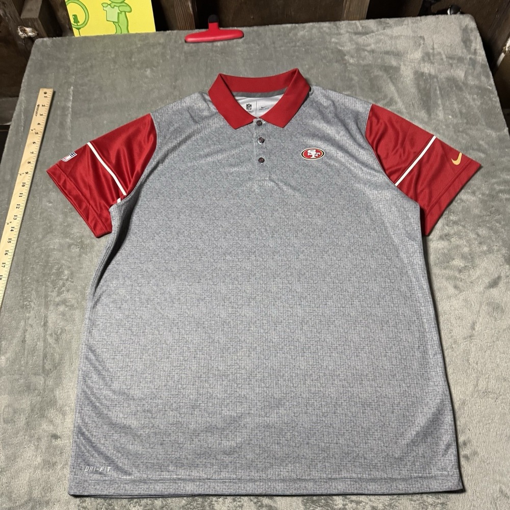 San Francisco 49ers Nike NFL On Field Dri-Fit Polo‎ Men's Size XL 804495-063